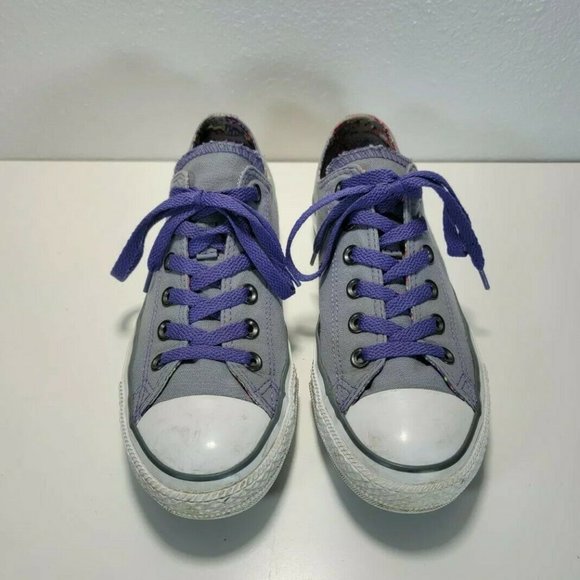 Converse All Star Chuck Taylor Low OX Women's Size 9 Purple Gray Shoes - Picture 5 of 9